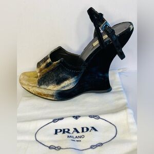 Prada Velvet Ombré/ Tie Dye Vintage 2000 Shoes authentic and very nice condition